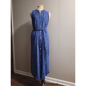 GAP - Women's XS Blue Maxi Button Down Shift Dress